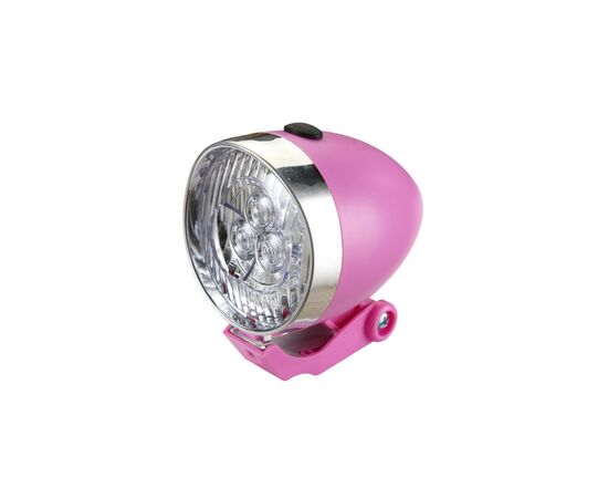 Передня велофара Good Bike RETRO STYLE 3 LED Pink (94315P-IS)