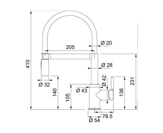 Смеситель Franke Lina (115.0626.087), изображение 3 Смеситель Franke Lina (115.0626.087), изображение 3