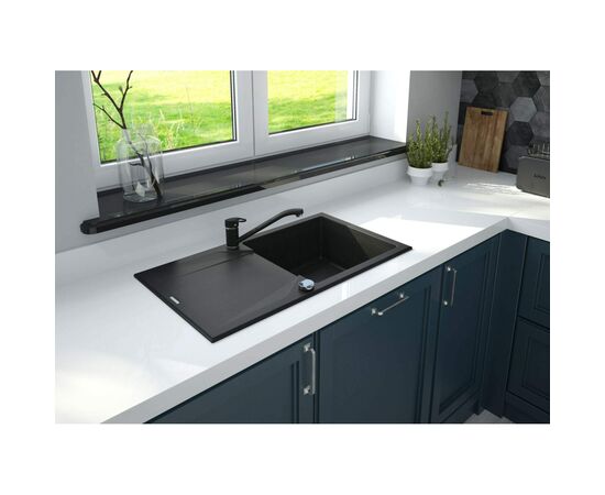 Мийка кухонна Deante Мийка кухонна Deante Evora, граніт, прямокутник, з крилом, 7 (ZQJ_2113), зображення 3