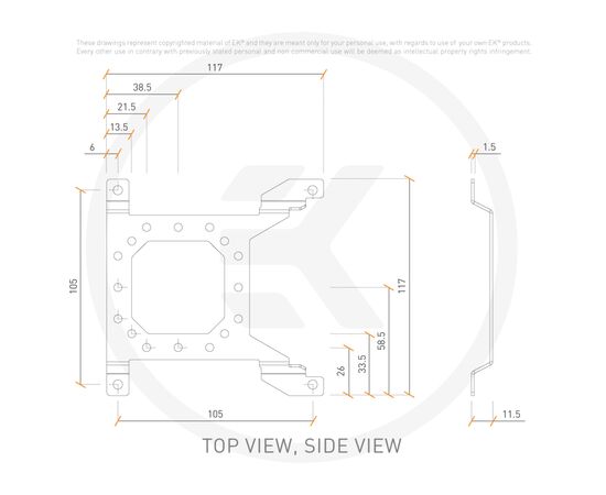 Кріплення для СВО Ekwb EK-Loop Uni Pump Reservoir Bracket - 120mm (3831109824689), зображення 6 Кріплення для СВО Ekwb EK-Loop Uni Pump Reservoir Bracket - 120mm (3831109824689), зображення 6