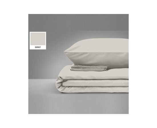 Постельное белье MirSon Бязь Premium Light Gray 143х210х2 (2200000950734)