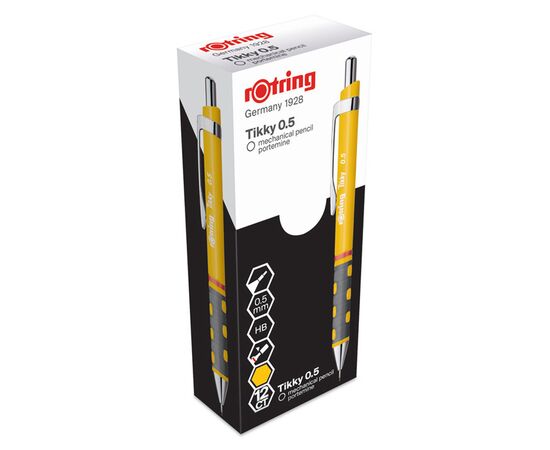 Карандаш механический Rotring Drawing TIKKY Yellow PCL 0,5 (R1904702), изображение 3 Карандаш механический Rotring Drawing TIKKY Yellow PCL 0,5 (R1904702), изображение 3