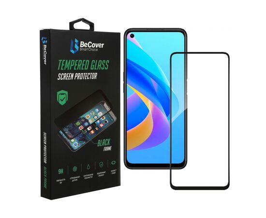 Стекло защитное BeCover Oppo A76 Black (707604)