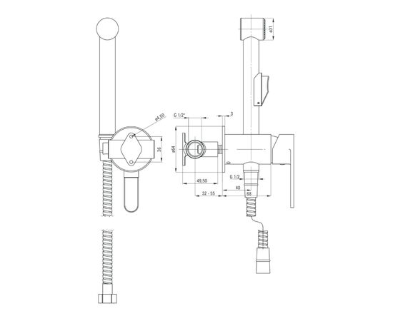 Змішувач Deante Alpinia (BGA_034M), зображення 2