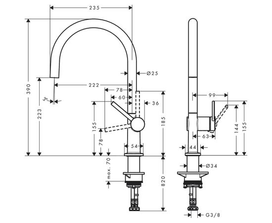 Смеситель Hansgrohe Talis M54 (72804800), изображение 2 Смеситель Hansgrohe Talis M54 (72804800), изображение 2
