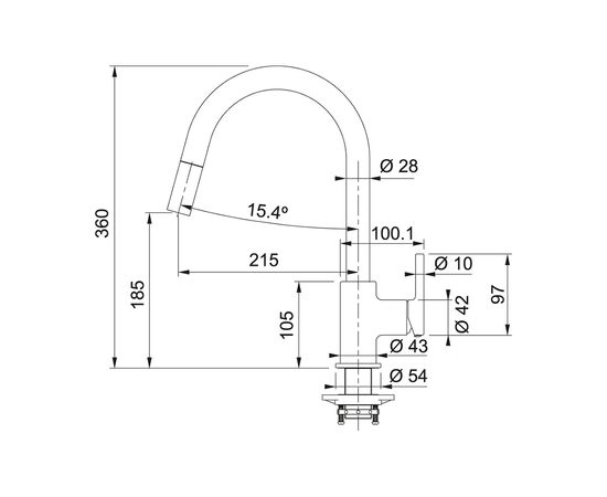Смеситель Franke Lina (115.0626.081), изображение 2