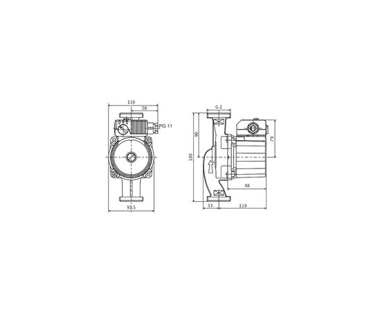 Циркуляционный насос Wilo Star-RS 30/8, 2", 10 бар, 180 мм, 151 Вт, 230V (4094375), изображение 2 Циркуляционный насос Wilo Star-RS 30/8, 2", 10 бар, 180 мм, 151 Вт, 230V (4094375), изображение 2