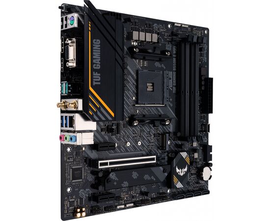 Материнская плата ASUS TUF GAMING B550M-E WI-FI (TUF GAMING B550M-E WIFI), изображение 3 Материнская плата ASUS TUF GAMING B550M-E WI-FI (TUF GAMING B550M-E WIFI), изображение 3