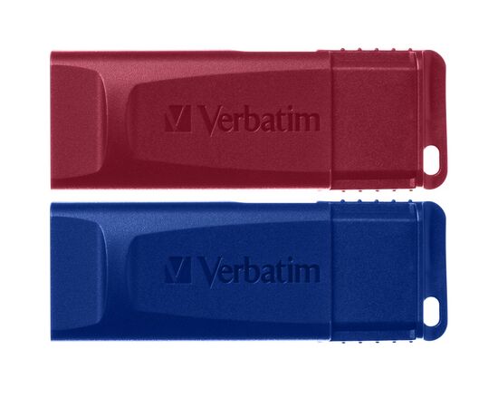 USB флеш накопичувач Verbatim 2x32GB Store'n'Go Slider Red/Blue USB 2.0 (49327)