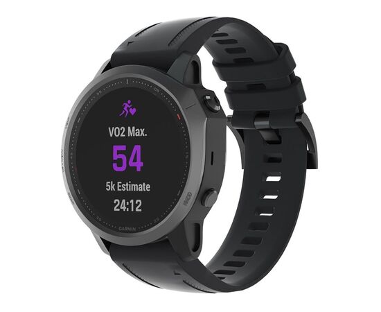 Ремінець до смарт-годинника Armorstandart Silicone 20mm для Garmin Fenix 5s/6s Black (ARM60799)