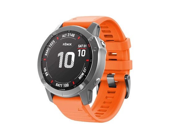 Ремінець до смарт-годинника Armorstandart Silicone 22mm для Garmin Fenix 5/6 Orange (ARM60806)