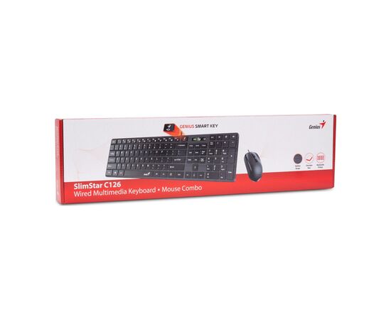 Комплект Genius C-126 SlimStar USB Black Ukr (31330007407), зображення 2 Комплект Genius C-126 SlimStar USB Black Ukr (31330007407), зображення 2