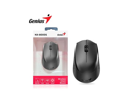 Мышка Genius NX-8000 Silent Wireless Black (31030025400), изображение 2 Мышка Genius NX-8000 Silent Wireless Black (31030025400), изображение 2