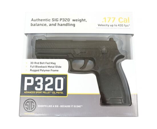 Пневматический пистолет Sig Sauer Air P320 Blowback (AIR-P320-177-30R-BLK), изображение 7 Пневматический пистолет Sig Sauer Air P320 Blowback (AIR-P320-177-30R-BLK), изображение 7