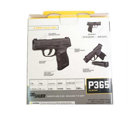 Пневматический пистолет Sig Sauer Air P365 Blowback (AIR-P365-BB), изображение 11 Пневматический пистолет Sig Sauer Air P365 Blowback (AIR-P365-BB), изображение 11