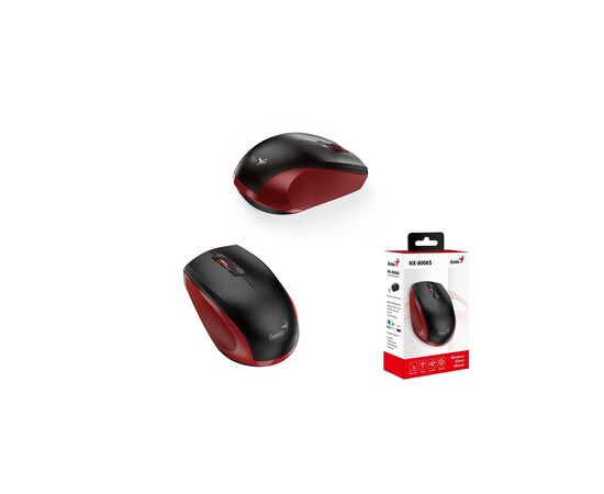Мышка Genius NX-8006 Silent Wireless Red (31030024401), изображение 2 Мышка Genius NX-8006 Silent Wireless Red (31030024401), изображение 2