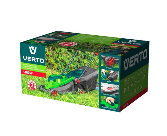 Газонокосилка Verto 1400 Вт, 32 см (52G576), изображение 8