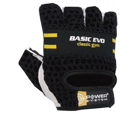 Перчатки для фитнеса Power System Basic EVO PS-2100 Black Yellow Line XS (PS_2100E_XS_Black/Yellow), изображение 2 Перчатки для фитнеса Power System Basic EVO PS-2100 Black Yellow Line XS (PS_2100E_XS_Black/Yellow), изображение 2