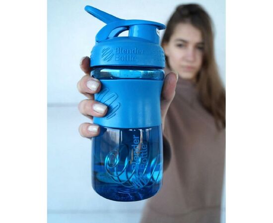 Шейкер спортивный BlenderBottle SportMixer 590ml Cyan ORIGINAL (SM 20oz Cyan), изображение 3