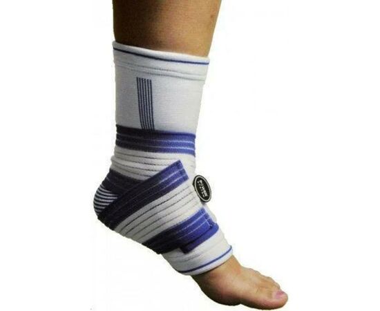 Фиксатор голеностопа Power System Ankle Support Pro Blue/White S/M (PS-6009_S/M_White-Blue), изображение 2
