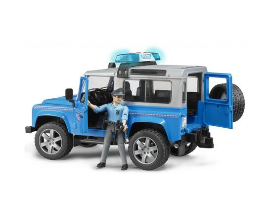 Спецтехника Bruder Джип полицейский Land Rover Defender и фигурка полицейского (02597), изображение 2 Спецтехника Bruder Джип полицейский Land Rover Defender и фигурка полицейского (02597), изображение 2