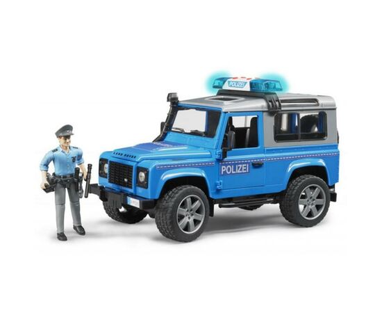 Спецтехника Bruder Джип полицейский Land Rover Defender и фигурка полицейского (02597)