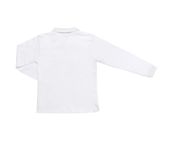 Кофта детская A-Yugi поло с длинным рукавом (4211-134B-white), изображение 2 Кофта детская A-Yugi поло с длинным рукавом (4211-134B-white), изображение 2