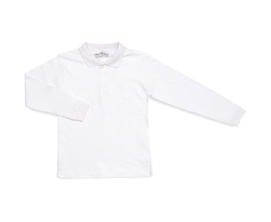 Кофта детская A-Yugi поло с длинным рукавом (4211-134B-white)