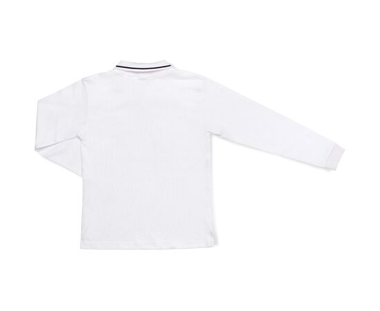 Кофта A-Yugi поло с длинным рукавом (6008-170B-white), изображение 2 Кофта A-Yugi поло с длинным рукавом (6008-170B-white), изображение 2