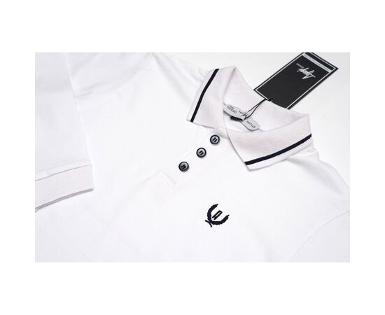 Кофта A-Yugi поло с длинным рукавом (6008-170B-white), изображение 3 Кофта A-Yugi поло с длинным рукавом (6008-170B-white), изображение 3