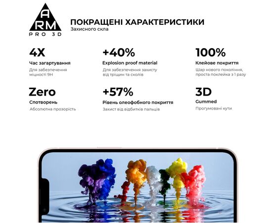 Стекло защитное Armorstandart Pro 3D Apple iPhone 13 / 13 Pro Black (ARM60264), изображение 3 Стекло защитное Armorstandart Pro 3D Apple iPhone 13 / 13 Pro Black (ARM60264), изображение 3