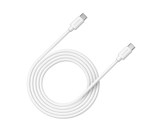 Дата кабель USB-C to USB-C 2.0m 100W 20V/ 5A white Canyon (CNS-USBC12W)
