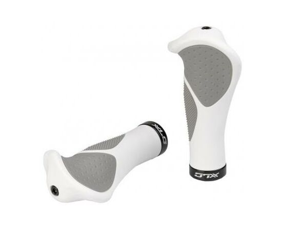 Грипсы XLC GR-S22 'Ergonomic', серо-белые, 135 мм (2501583803)