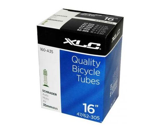 Велосипедна камера XLC 16" x1.75/2.125 (47/62-305) AV35мм (2508160200)