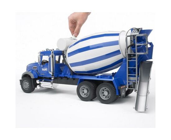 Спецтехніка Bruder бетоновіз Bruder Mack Granite М1:16 Сині (02814), зображення 4 Спецтехніка Bruder бетоновіз Bruder Mack Granite М1:16 Сині (02814), зображення 4