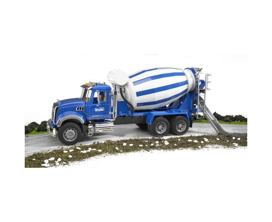 Спецтехніка Bruder бетоновіз Bruder Mack Granite М1:16 Сині (02814), зображення 7 Спецтехніка Bruder бетоновіз Bruder Mack Granite М1:16 Сині (02814), зображення 7