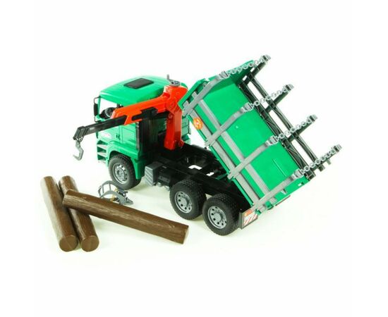 Спецтехника Bruder MAN перевозчик брёвен с краном-погрузчиком 1:16 (02769), изображение 6 Спецтехника Bruder MAN перевозчик брёвен с краном-погрузчиком 1:16 (02769), изображение 6