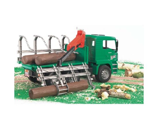 Спецтехника Bruder MAN перевозчик брёвен с краном-погрузчиком 1:16 (02769), изображение 9 Спецтехника Bruder MAN перевозчик брёвен с краном-погрузчиком 1:16 (02769), изображение 9