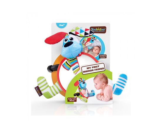 Игрушка на коляску Yookidoo Мое первое зеркальце Собачка (90567), изображение 2 Игрушка на коляску Yookidoo Мое первое зеркальце Собачка (90567), изображение 2