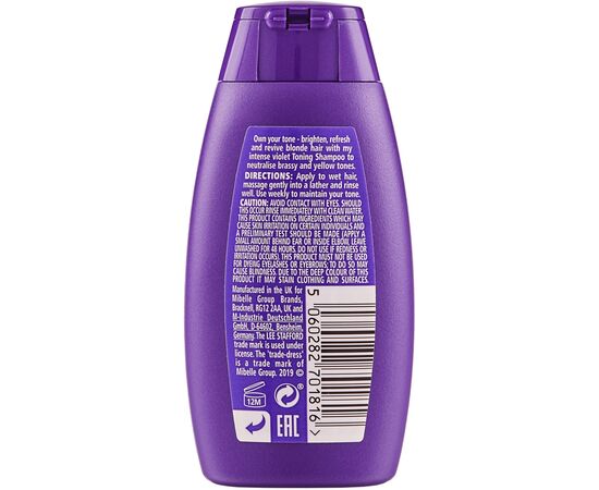 Шампунь Lee Stafford Bleach Blondes Toning для осветленных волос 50 мл (5060282701816), изображение 2