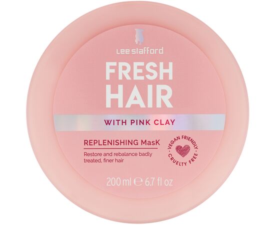 Маска для волос Lee Stafford Fresh Hair Replenishing Mask с розовой глиной 250 мл (5060282702844), изображение 2 Маска для волос Lee Stafford Fresh Hair Replenishing Mask с розовой глиной 250 мл (5060282702844), изображение 2
