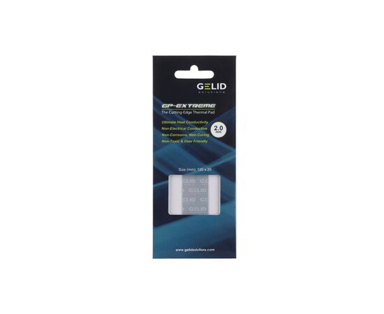 Термопрокладка Gelid Solutions GP-Extreme 120x20x2.0 mm (TP-GP05-D), изображение 4 Термопрокладка Gelid Solutions GP-Extreme 120x20x2.0 mm (TP-GP05-D), изображение 4