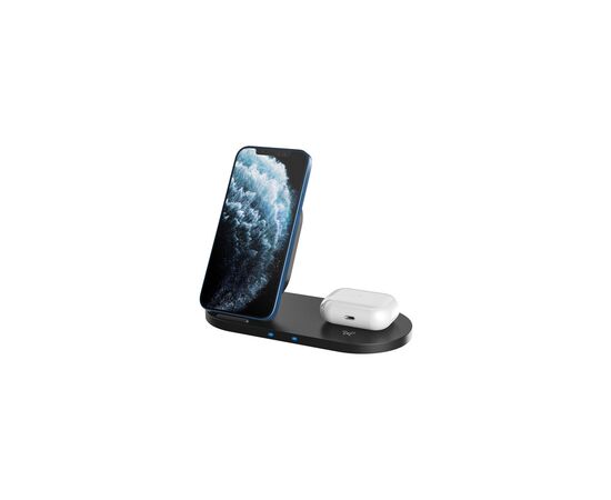 Зарядное устройство Canyon 2in1 Wireless 10W/7.5W/5W Type-C 1.2 m (CNS-WCS202B), изображение 3 Зарядное устройство Canyon 2in1 Wireless 10W/7.5W/5W Type-C 1.2 m (CNS-WCS202B), изображение 3