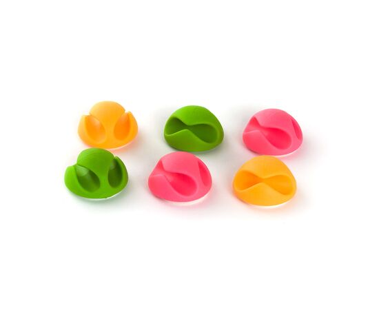 Тримач для кабелю Piko CC-929 6 pcs green, pink, yellow (1283126476914)
