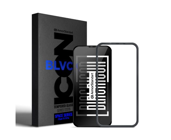 Скло захисне Armorstandart Space Black Icon Apple iPhone 13/13 Pro + app (ARM63251)