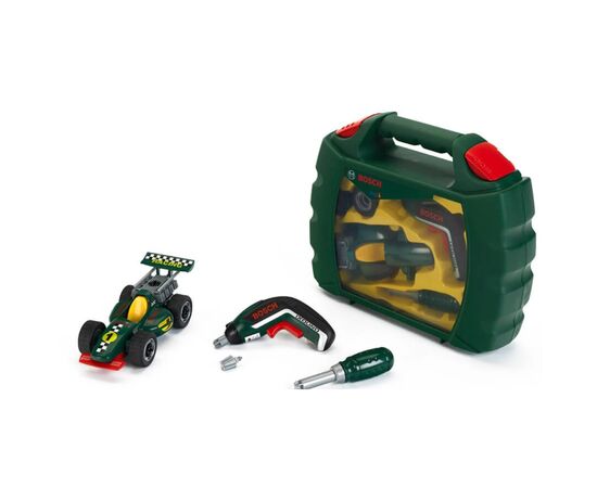 Игровой набор Bosch Ящик с инструментами Grand Prix, шуруповерт Ixolino II (8395), изображение 2 Игровой набор Bosch Ящик с инструментами Grand Prix, шуруповерт Ixolino II (8395), изображение 2