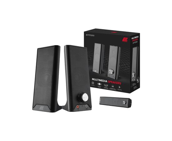 Акустическая система 2E PCS203 USB Metal Black (2E-PCS203BK)