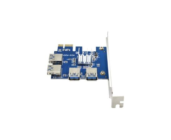Адаптер Dynamode PCI-E x1-x16 to 4 PCI-E USB3.0 (RX-riser-card-PCI-E-1-to-4)