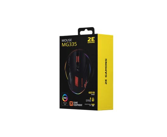 Мышка 2E Gaming MG335 RGB USB Black (2E-MG335UB), изображение 2 Мышка 2E Gaming MG335 RGB USB Black (2E-MG335UB), изображение 2