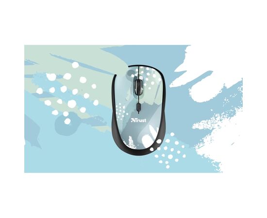 Мышка Trust YVI Wireless Blue Brush (24442), изображение 2 Мышка Trust YVI Wireless Blue Brush (24442), изображение 2